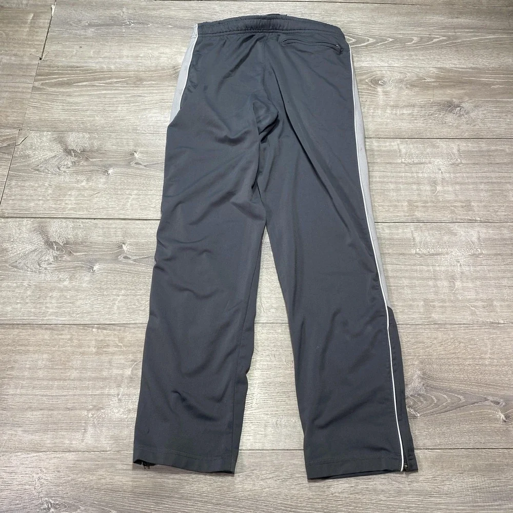 Nike Track Pants Womens Medium Black Gray Mesh Side‎ Zip Ankle Athletic Joggers